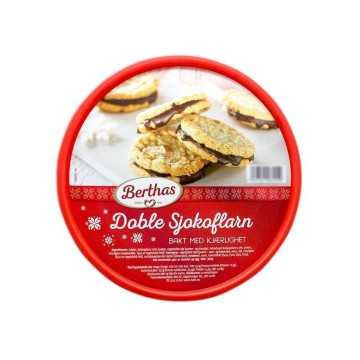 Berthas Doble Sjokoflarn 360g/ Chocolate Filled Oat Cookies