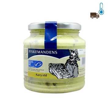 Fiskemandens Karry Sild 600g/ Arenques con Curry