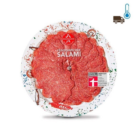 Wiltmann Feinschmecker Salami 80g/ Salami on a Plate Wiltmann Feinschmecker Salami 80g/ Salami on a Plate