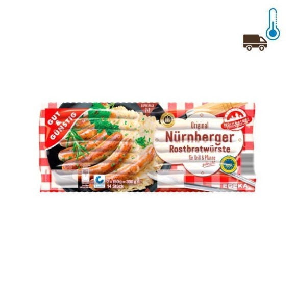 Gut&Günstig Nürnberger Rostbratwürste / Salchichas para Grill 300g Gut&Günstig Nürnberger Rostbratwürste / Salchichas para Grill 300g