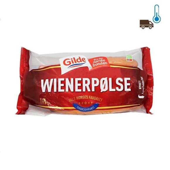 Gilde Wienerpølse 520g/ Sausages Gilde Wienerpølse 520g/ Sausages