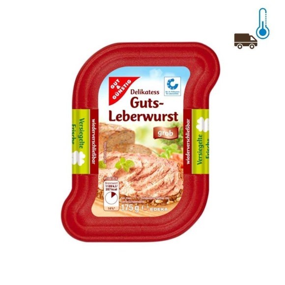 Gut&Günstig Leberwurst Grob 175g/ Pork Liver Pate Gut&Günstig Leberwurst Grob 175g/ Pork Liver Pate