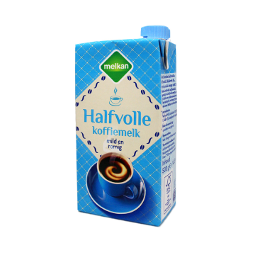 Melkan Halfvolle Koffiemelk 465ml/ Semi Skim Milk for Coffee