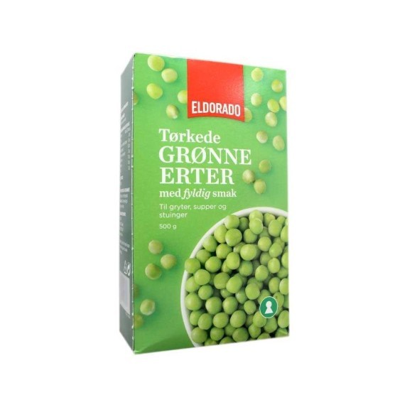 El Dorado Erter Grønne Tørrede / Green Peas 500g El Dorado Erter Grønne Tørrede / Green Peas 500g