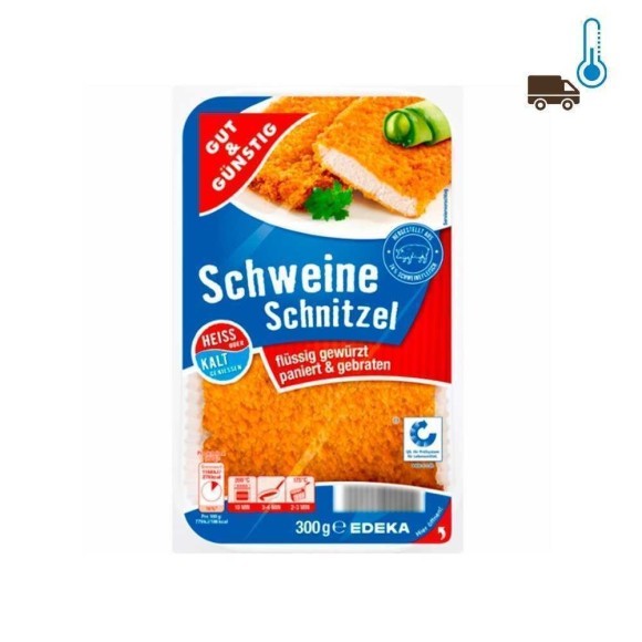 Gut&Günstig Schweine Schnitzel / Filete Cerdo Empanado 300g Gut&Günstig Schweine Schnitzel / Filete Cerdo Empanado 300g