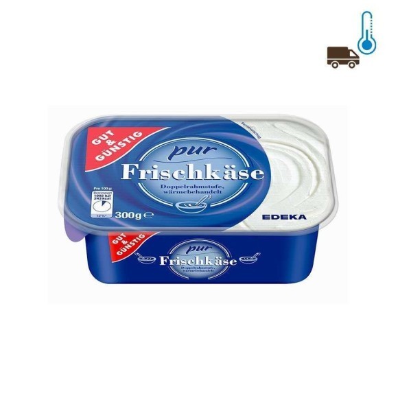 Gut&Günstig Frischkäse Natur Doppelrahmstufe 70%r 300g/ Cream Cheese Gut&Günstig Frischkäse Natur Doppelrahmstufe 70%r 300g/ Cream Cheese