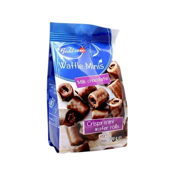 Bahlsen Waffles Mini / Rollitos de Barquillo con Chocolate 100g Bahlsen Waffles Mini / Rollitos de Barquillo con Chocolate 100g