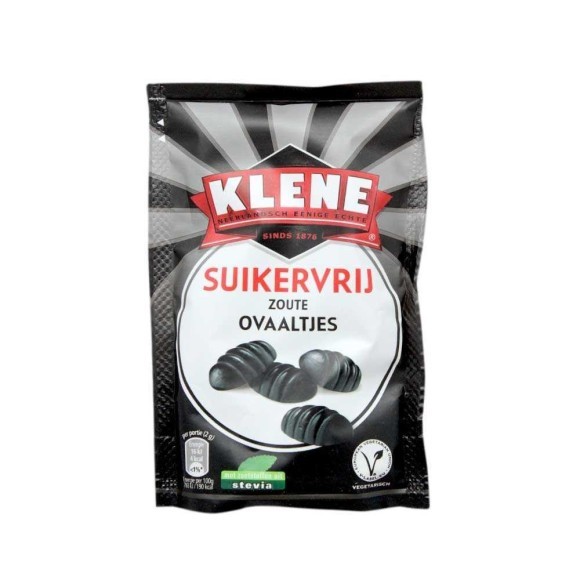 Klene Suikervrij Zoute Ovaaltjes / Regaliz Sin Azúcar 110g Klene Suikervrij Zoute Ovaaltjes / Regaliz Sin Azúcar 110g