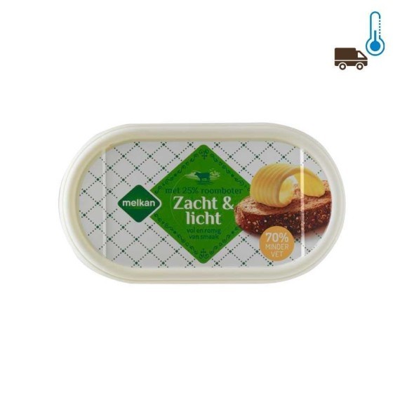 Melkan Roomboter 25% Fet Zacht and Licht / Margarina Light 225g Melkan Roomboter 25% Fet Zacht and Licht / Margarina Light 225g