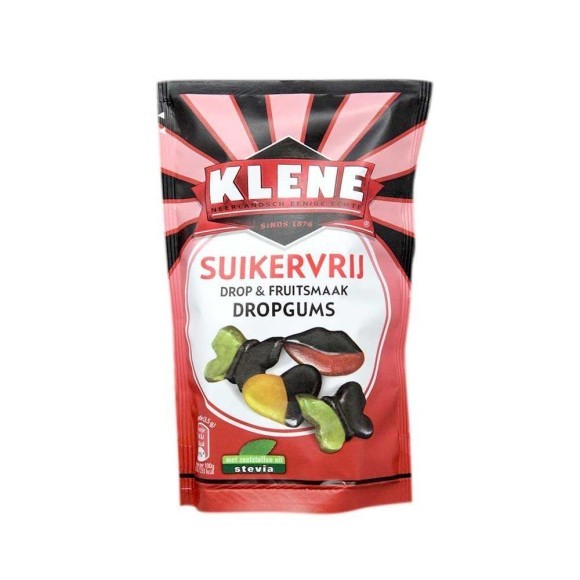 Klene Suikervrij Drop & Fruitsmaak Dropgums / Golosinas Sabor Regaliz y Frutas 100g Klene Suikervrij Drop & Fruitsmaak Dropgums / Golosinas Sabor Regaliz y Frutas 100g