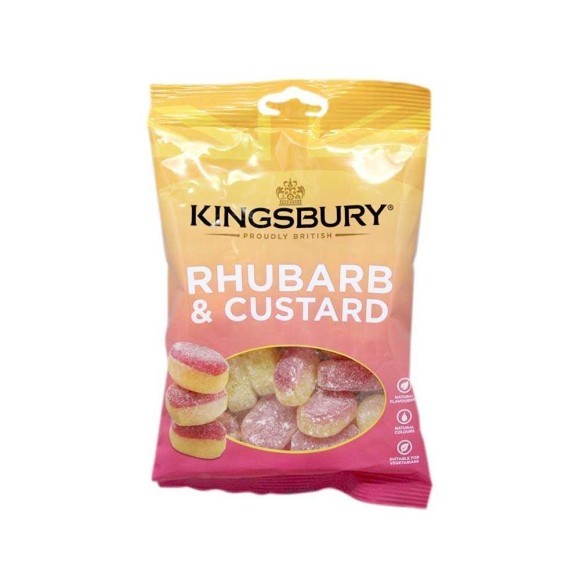 Kingsbury Rhubarb&Custard / Caramelos Ruibarbo y Natillas 160g Kingsbury Rhubarb&Custard / Caramelos Ruibarbo y Natillas 160g