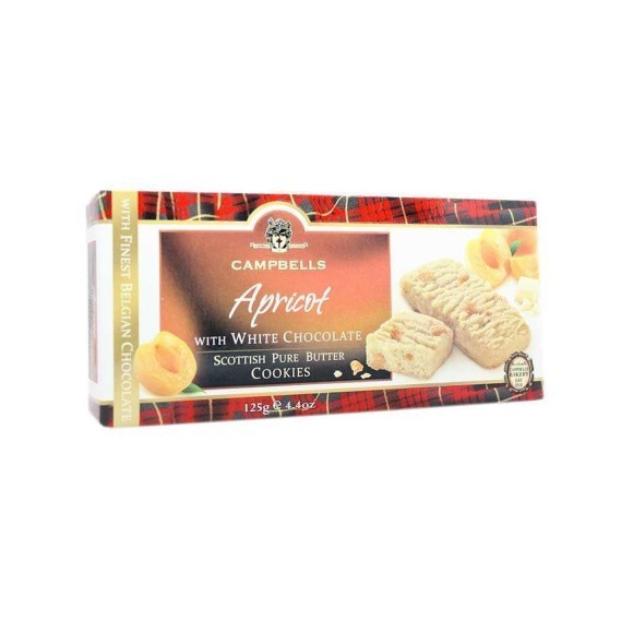 Campbells Pure Butter Cookies Apricot&White Chocolate 125g Campbells Pure Butter Cookies Apricot&White Chocolate 125g