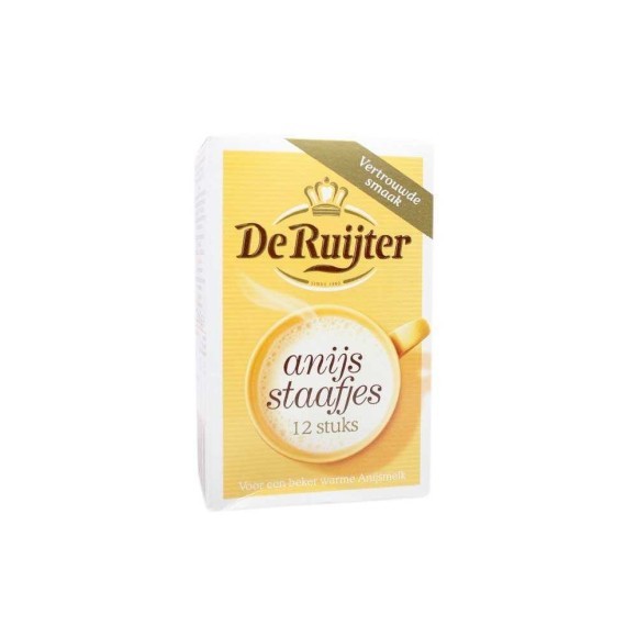 De Ruijter Anijs Staafjes x12 75g/ Anise Powder Sticks De Ruijter Anijs Staafjes x12 75g/ Anise Powder Sticks