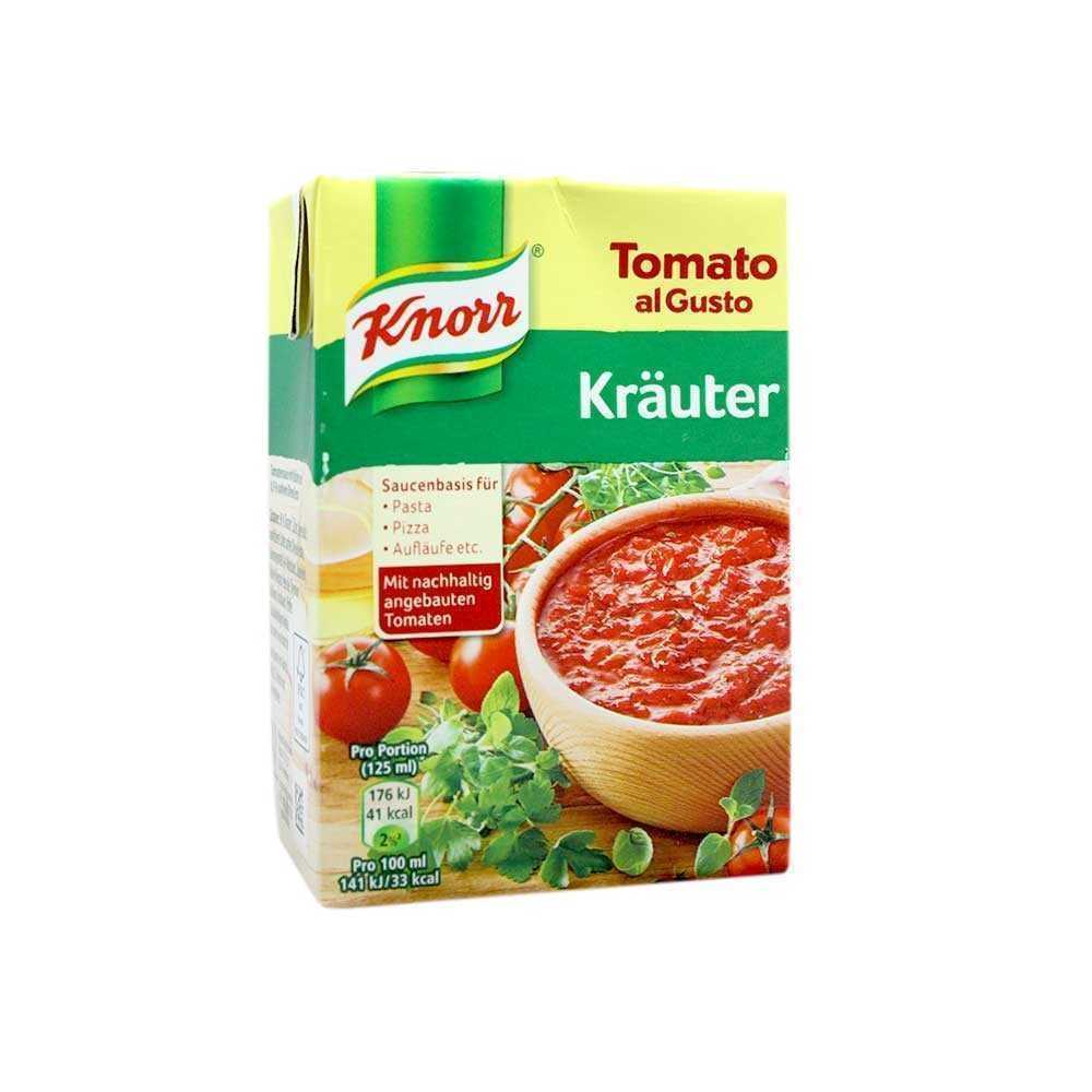Knorr Tomato al Gusto Kräuter 356ml/ Tomato Sauce with Herbs