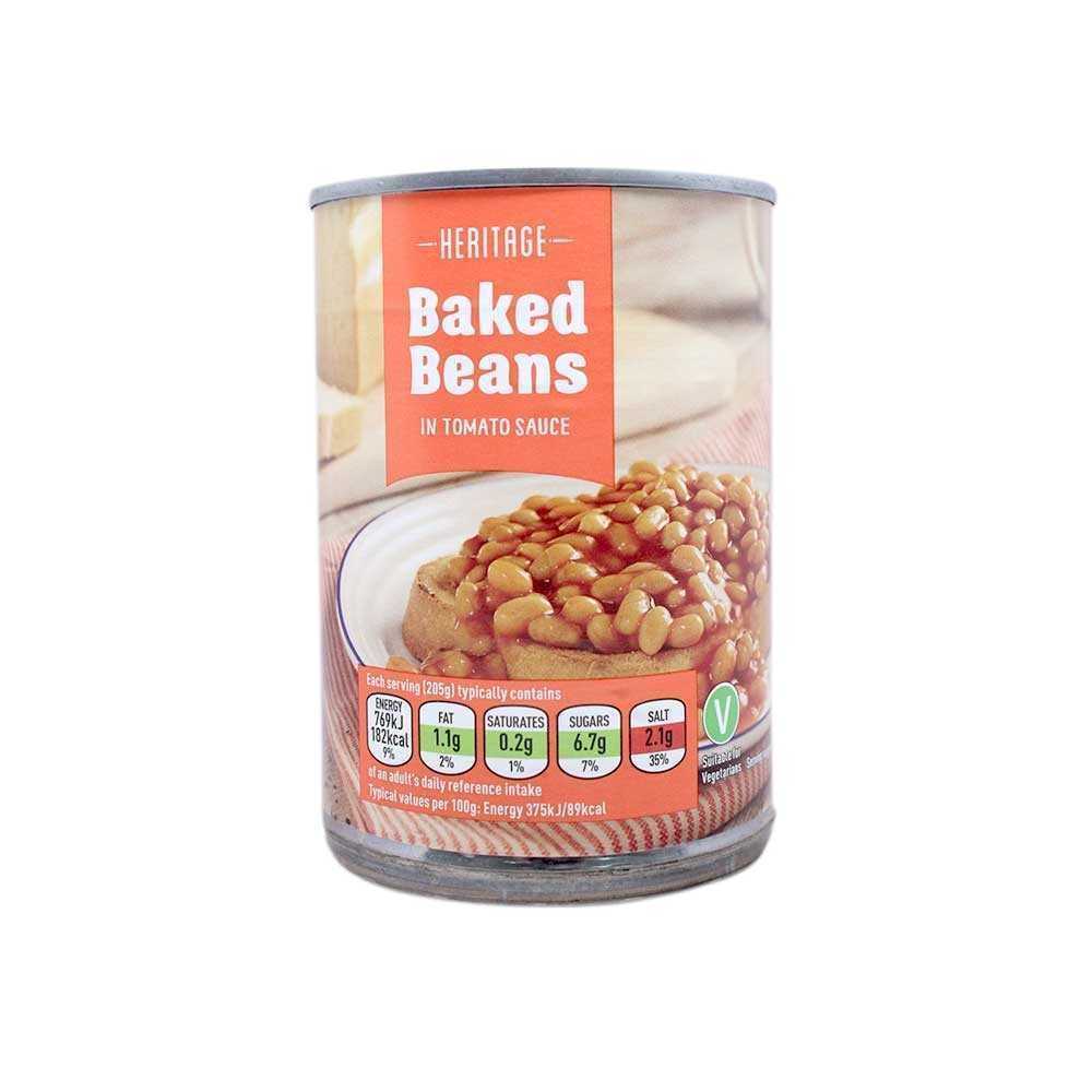 Heritage Baked Beans in Tomato Sauce 410g/ Alubias en Salsa de Tomate