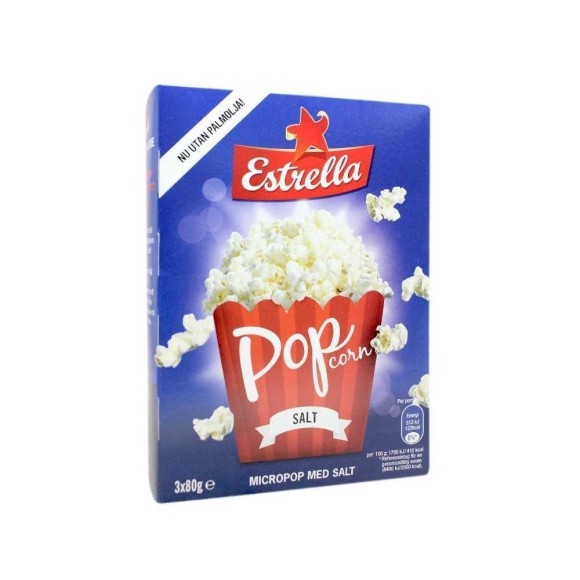 Estrella Micropop Med Salt x3 80g/ Palomitas para Microondas