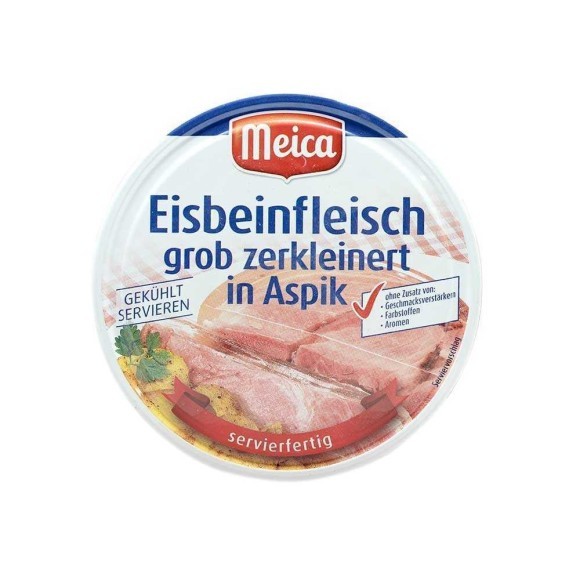 Meica Eisbeinfleisch in Aspik 200g/ Meat Preserve in Gelatine Meica Eisbeinfleisch in Aspik 200g/ Meat Preserve in Gelatine