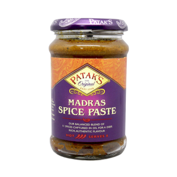 Patak's Madras Spice Paste Hot / Salsa Madras Picante 283g