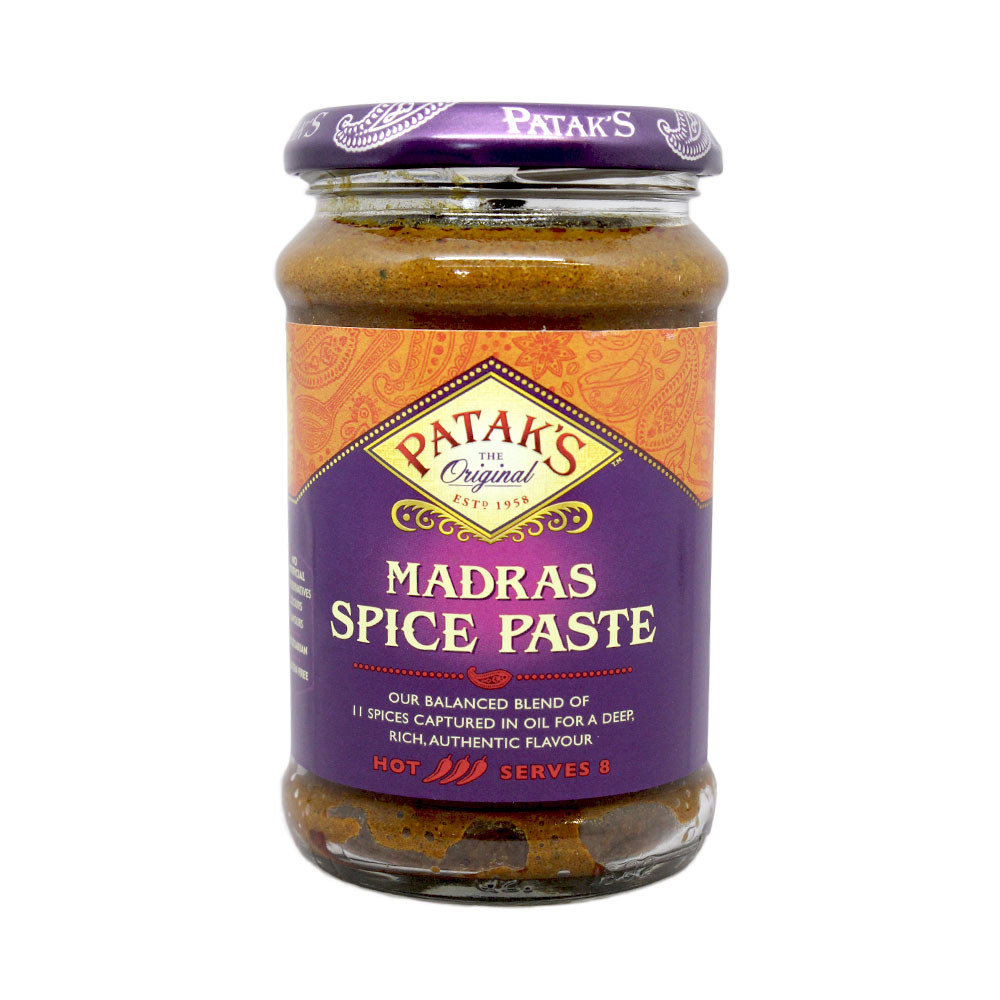 Patak's Madras Spice Paste Hot / Salsa Madras Picante 283g