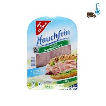 Gut&Günstig Hauchfein Delikatess Kochschinken Saftig 150g/ Sliced Cooked Ham