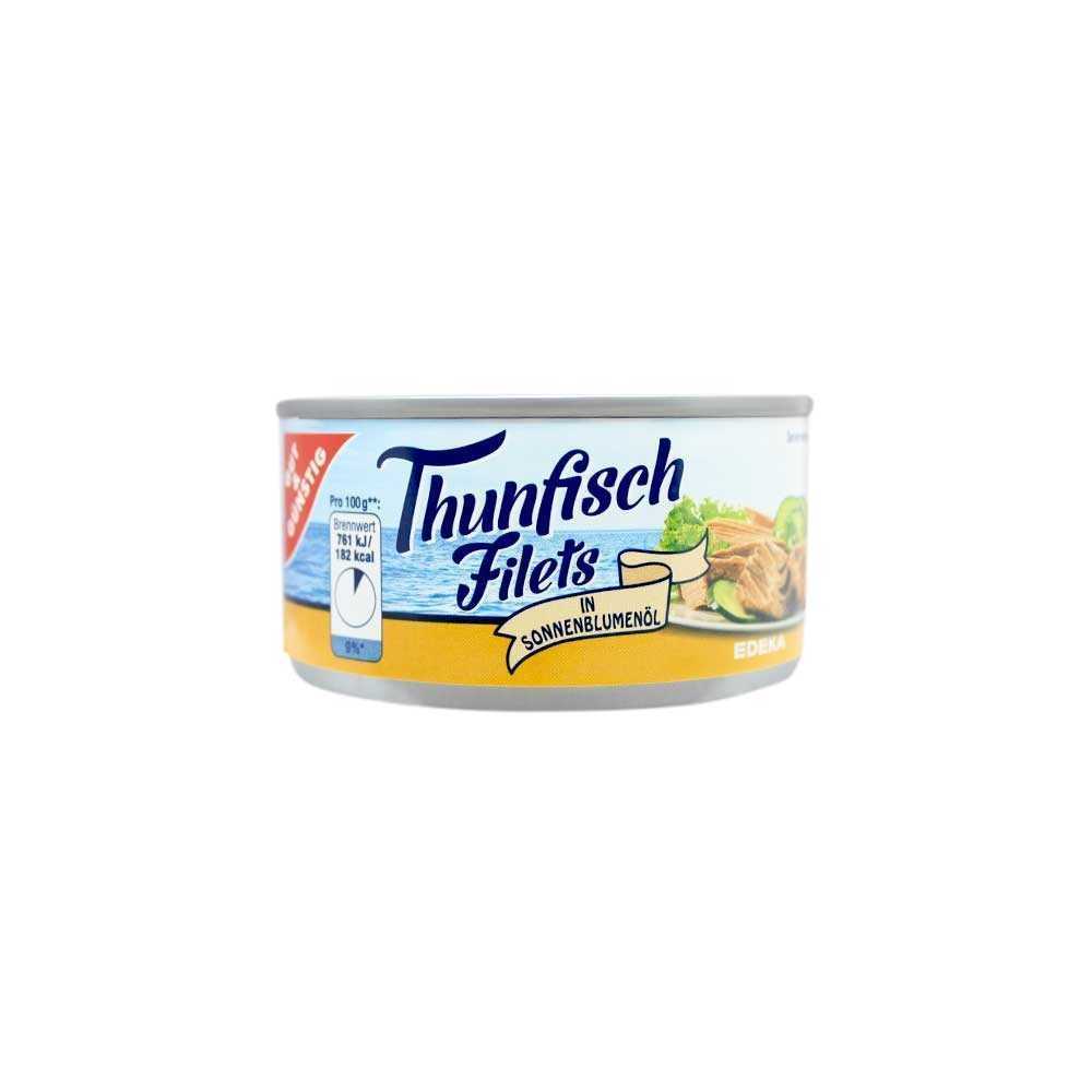 Gut&Günstig Thunfisch Filets in Sonnenblumenöl 195g/ Tuna in Sunflower Oil