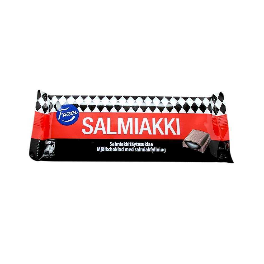 Fazer Salmiaki 100g/ Chocolatina con Regaliz Salado