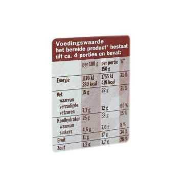 Koopmans Mix voor Hartige Taart Brosse Bodem 210g/ Cake Mix