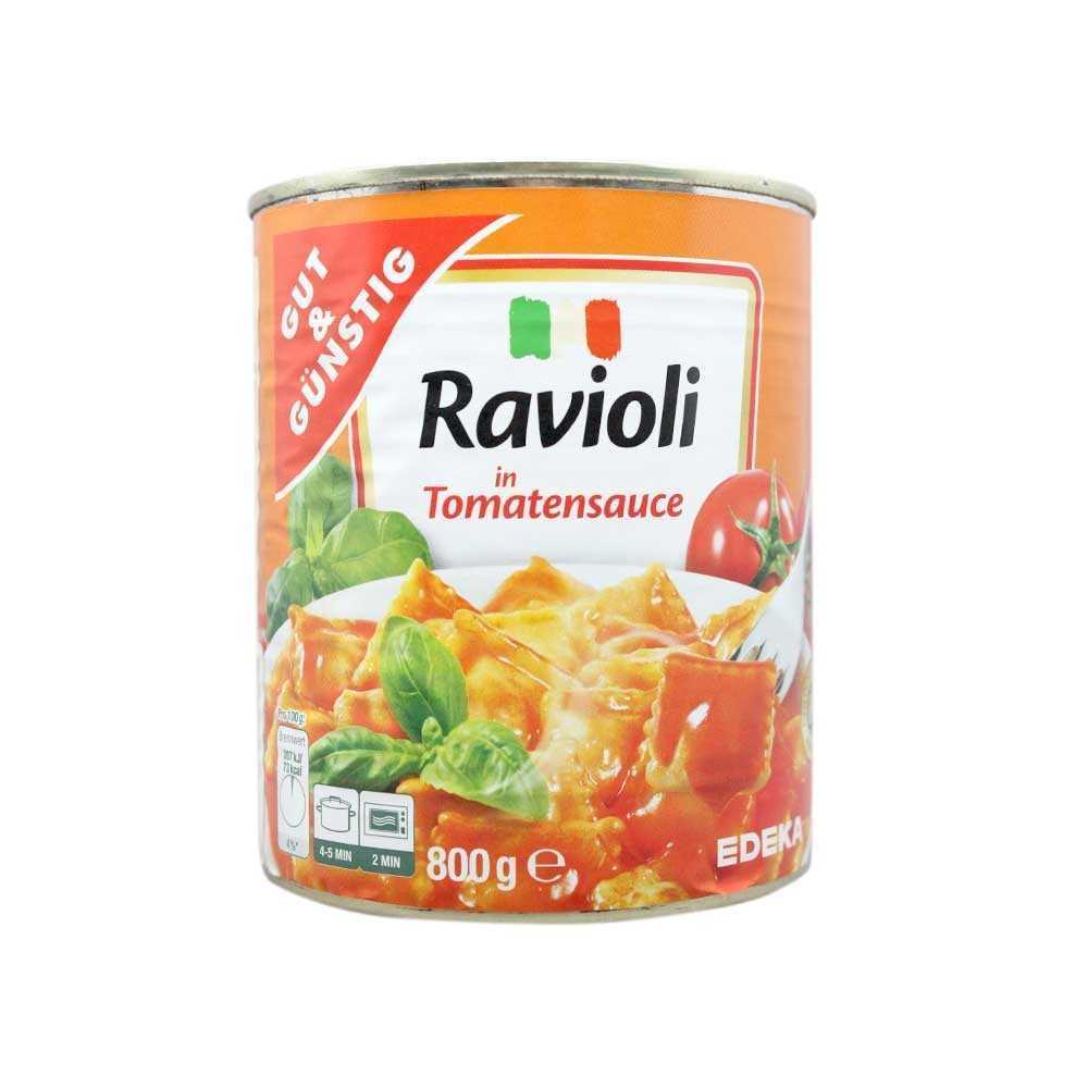 Gut&Günstig Ravioli in Tomatensauce / Raviolis con Salsa de Tomate 800g