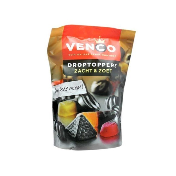 Venco Droptoppers Zacht & Zoet 215g/ Licorice Candies Mix Venco Droptoppers Zacht & Zoet 215g/ Licorice Candies Mix