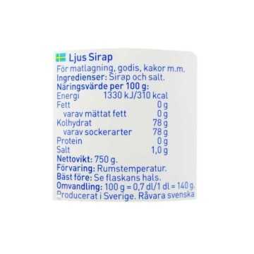 Dan Sukker Lius Sirap / Sirope de Almíbar Ligero 750g