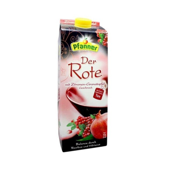 Pfanner Der Rote mit Zitronen & Granatapfel Tee 2L/ Red Tea with Lemon&Pomegranate Pfanner Der Rote mit Zitronen & Granatapfel Tee 2L/ Red Tea with Lemon&Pomegranate