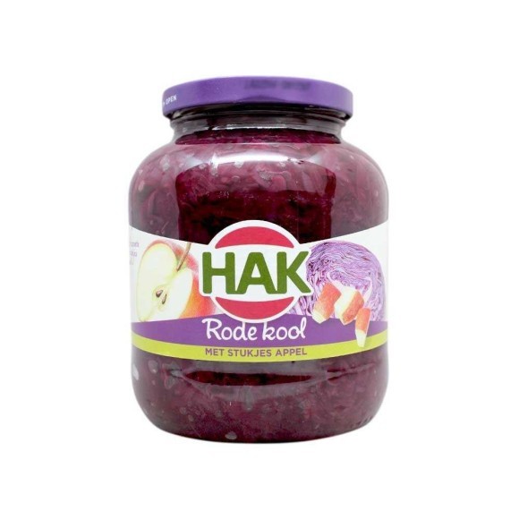 Hak Rode Kool met Appel Stukjes 700g/ Red Cabbage with Apple Hak Rode Kool met Appel Stukjes 700g/ Red Cabbage with Apple