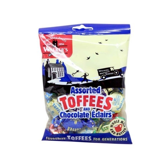 Walker's Assorted Toffees & Chocolate Éclairs / Caramelos Surtidos 150g Walker's Assorted Toffees & Chocolate Éclairs / Caramelos Surtidos 150g