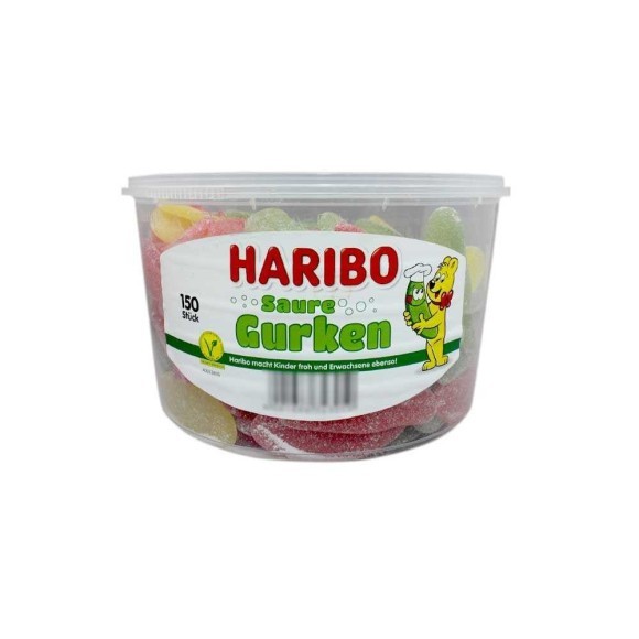 Haribo Saure Gurken / Pepinillos de Gominola Ácidos x150 Haribo Saure Gurken / Pepinillos de Gominola Ácidos x150