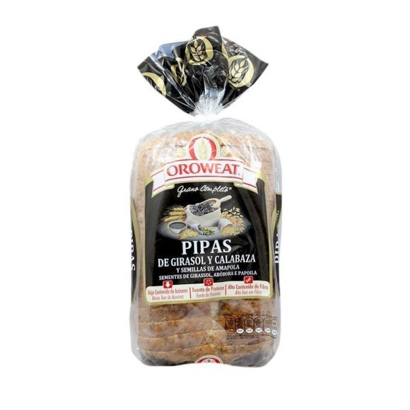 Bimbo Oroweat Pipas de Girasol, Calabaza & Amapola Pan 680g/ Bread with Seeds Bimbo Oroweat Pipas de Girasol, Calabaza & Amapola Pan 680g/ Bread with Seeds
