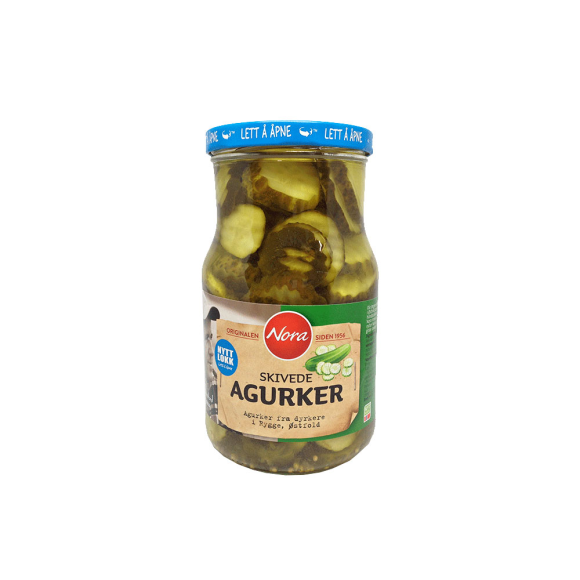 Nora Skivede Agurker / Pepinillos en Rodajas 850g Nora Skivede Agurker / Pepinillos en Rodajas 850g