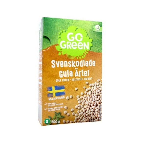 Gogreen Gula Ärter Svenskodlade / Yellow Peas 500g Gogreen Gula Ärter Svenskodlade / Yellow Peas 500g