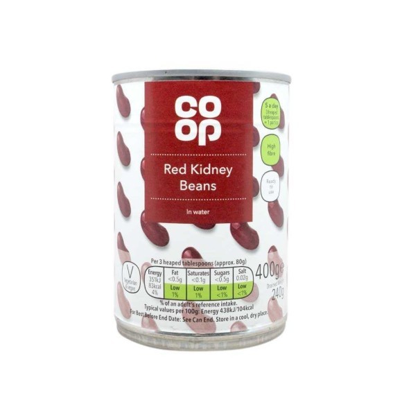 Coop Red Kidney Beans in Water / Alubias Rojas en Agua 400g Coop Red Kidney Beans in Water / Alubias Rojas en Agua 400g