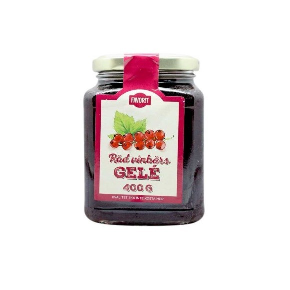 Favorit Röd Vinbärs Gelé / Jalea de Grosellas 400g Favorit Röd Vinbärs Gelé / Jalea de Grosellas 400g