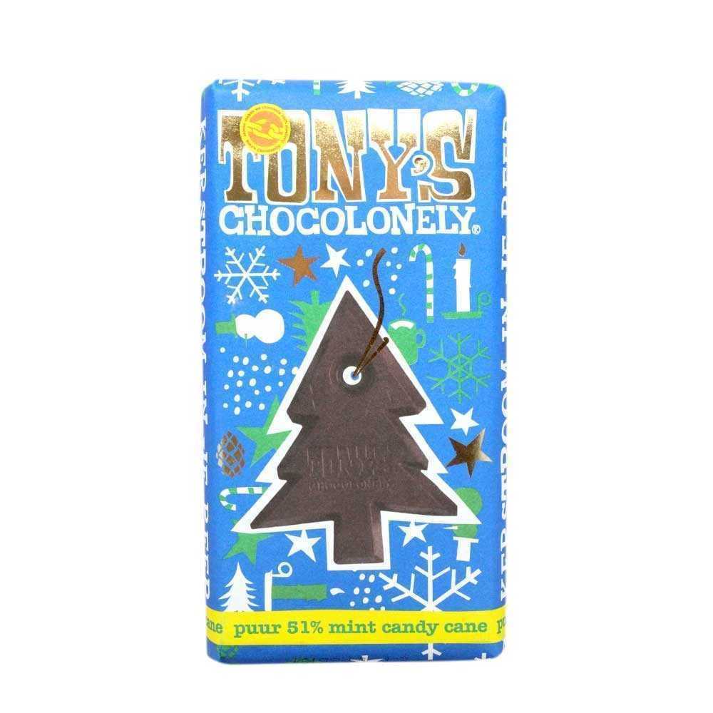 Tony's Chocolonely Puur 51% Mint Candy Cane 180g/ Chocolate Negro con sabor a Menta