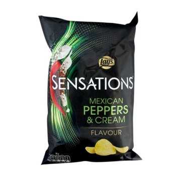 Lay's Sensations Mexican Peppers & Cream / Sabor Chillis y Nata 150g