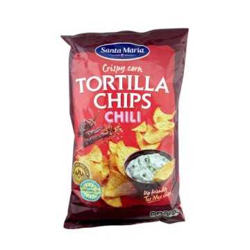 Santa Maria Tortilla Chips Chili / Aperitivo de  Maíz sabor Chili 200g