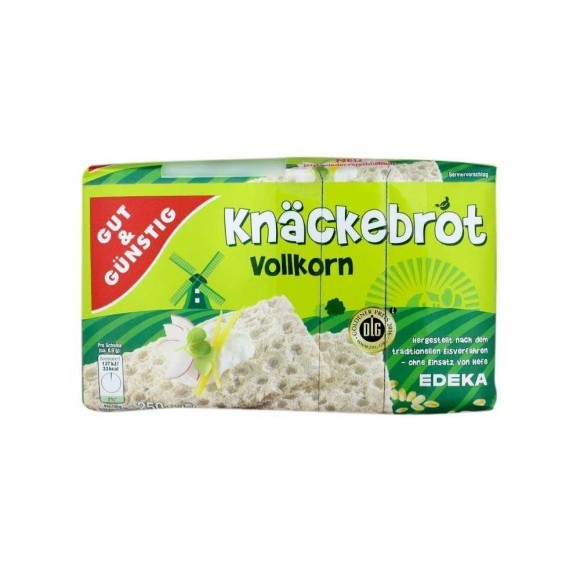 Gut&Günstig Knäckerbrot Vollkorn 250g/ Crispy Whole Meal Bread Gut&Günstig Knäckerbrot Vollkorn 250g/ Crispy Whole Meal Bread