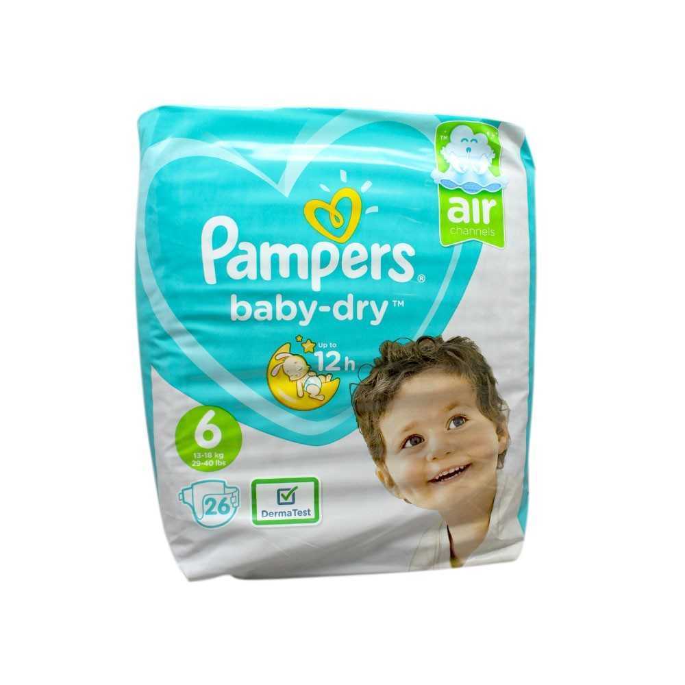 Pampers Baby-Dry nº6 / Diapers Size6 x26