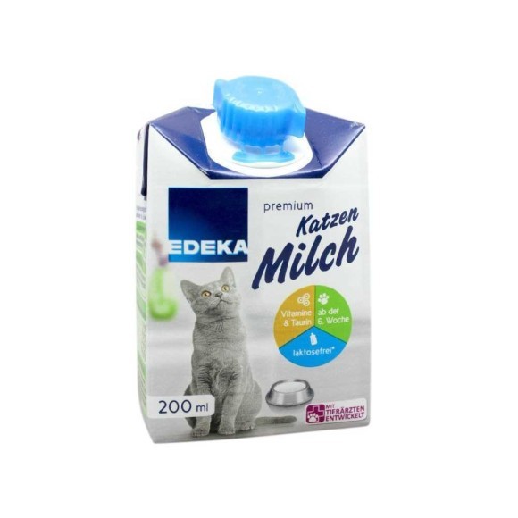 Edeka Katzenmilch Laktosereduziert/ Leche para Gatos con Menos Lactosa 200ml Edeka Katzenmilch Laktosereduziert/ Leche para Gatos con Menos Lactosa 200ml