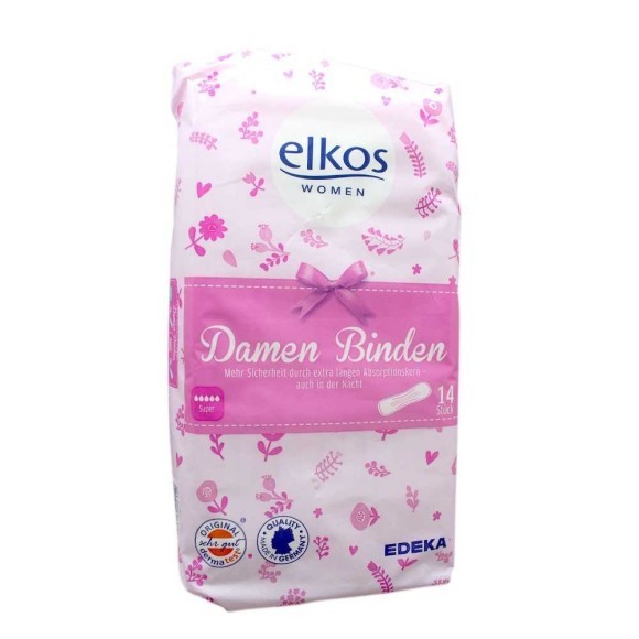 Elkos Damenbinden Super / Sanitary Towels x15 Elkos Damenbinden Super / Sanitary Towels x15