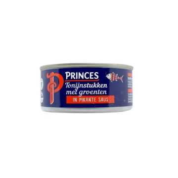 Princes Tonjinstukken met Groenten in Pikante Saus 185g/ Tuna with Vegetables and Hot Sauce