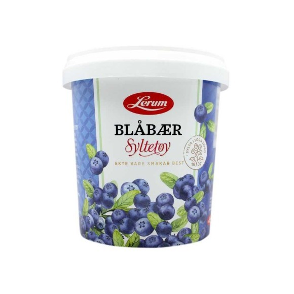 Lerum Blåbærsyltetøy / Blueberry Jam 1Kg Lerum Blåbærsyltetøy / Blueberry Jam 1Kg