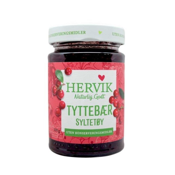 Hervik Tyttebærsyltetøy / Mermelada de Arándanos Rojos 400g Hervik Tyttebærsyltetøy / Mermelada de Arándanos Rojos 400g
