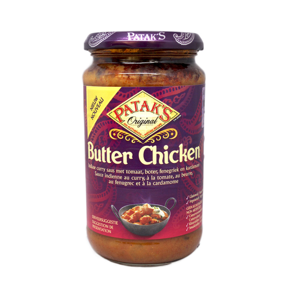 Patak's Butter Chicken Sauce / Salsa de Mantequilla de Pollo 450g Patak's Butter Chicken Sauce / Salsa de Mantequilla de Pollo 450g
